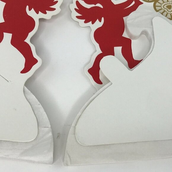 Vintage 80s Beistle Valentine Heart Cupid Art Tissue Honeycomb Centerpiece x 2 - Picture 10 of 12